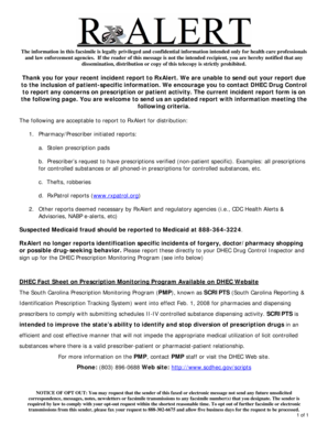 RxAlert Incident Report Form