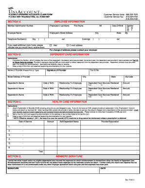 Flexible Spending Accounts Claim Form