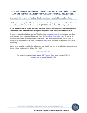 New York Client Semi-Annual Report