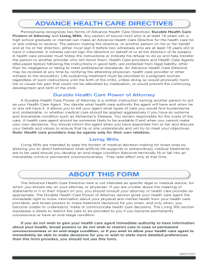 Pennsylvania Advance Health Care Directive