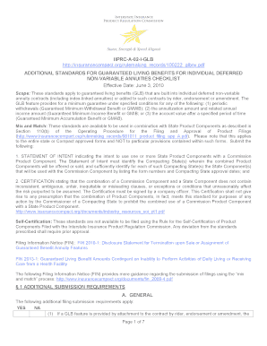 Guaranteed Living Benefits Checklist