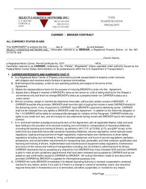 Carrier Broker Contract