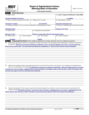 IRS Form 8937 Report