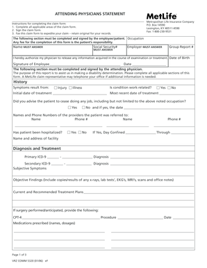 Attending Physician Statement