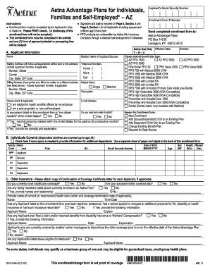 Aetna Advantage Health Plan Enrollment Form