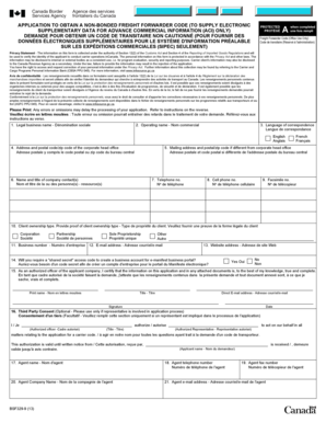 Application for Non-Bonded Freight Forwarder Code