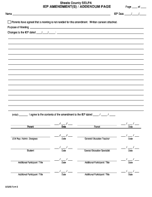 STATE SELPA IEP TEMPLATE - Shasta County Office of Education - shastacoe