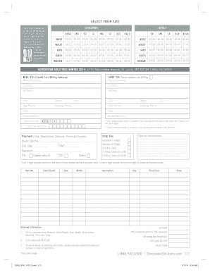 Dancewear Order Form
