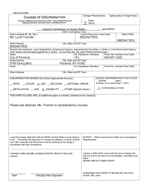 EEOC Charge of Discrimination