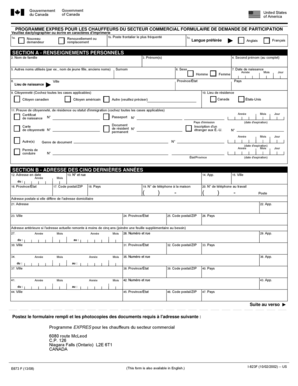 FORMULAIRE DE DEMANDE DE PARTICIPATION AU PROGRAMME EXPRES POUR LES CHAUFFEURS DU SECTEUR COMMERCIAL