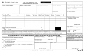 Temporary Admission Permit Protected B