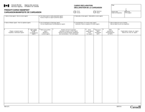 Freight Cargo Manifest Form A6A