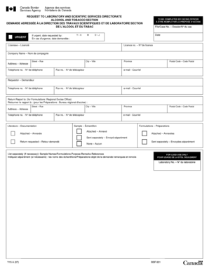 Request to Laboratory and Scientific Services Directorate