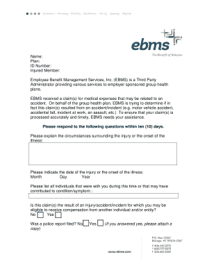 Accident Claim Form