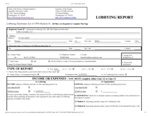 LD-2 Lobbying Disclosure Form