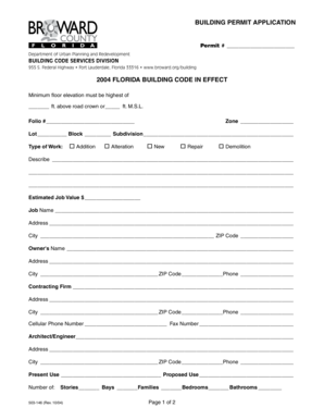 Building Permit Application