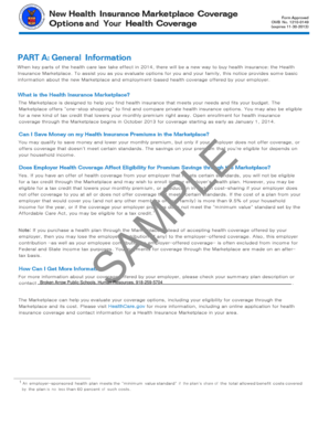 Health Insurance Marketplace Coverage Notice