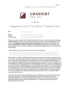 Dear valued customers letter - Client Engagement Letter for 2nd Opinion Services.doc