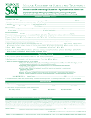 Missouri S&T Distance Education Application