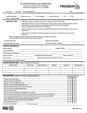 Streamline Business Loan Application