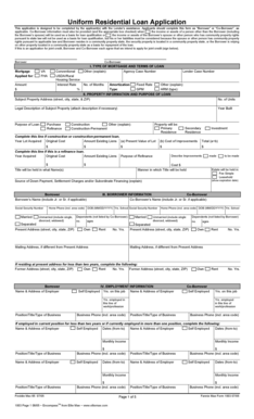 Uniform Residential Loan Application