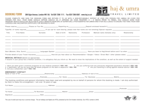 Hajj & Umrah Booking Form
