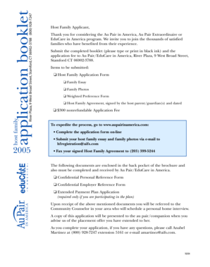 Host Family Application Booklet