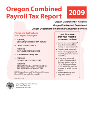 Oregon Quarterly Tax Report