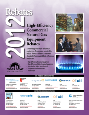 2012 High-Efficiency Commercial Gas Equipment Rebate Form