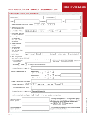 Health Insurance Claim Form