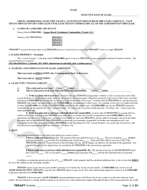 Residential Lease Agreement