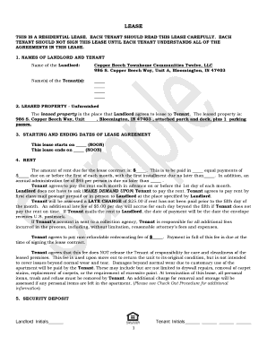 Residential Lease Agreement