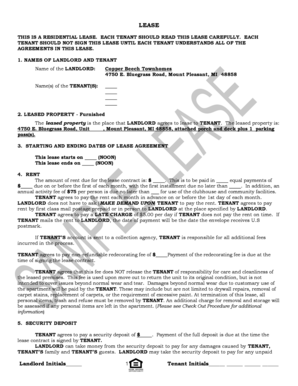 Residential Lease Agreement