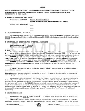 Residential Lease Agreement