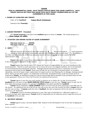 Residential Lease Agreement