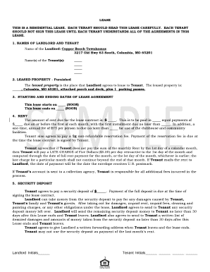 Residential Lease Agreement
