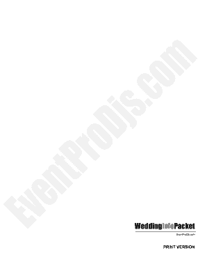 Wedding Event Information Form