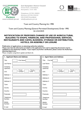UK Agricultural Building Change of Use Notification
