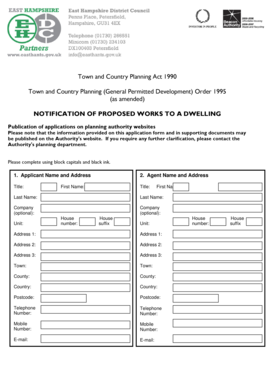 UK Planning Permission Application Form