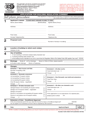 UK Building Regulation Consent Application