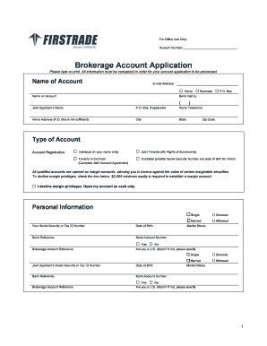 Brokerage Account Application