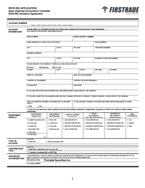 Roth IRA Adoption Agreement