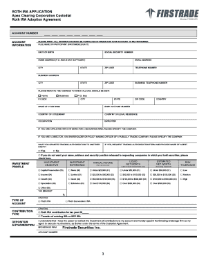 Roth IRA Adoption Agreement