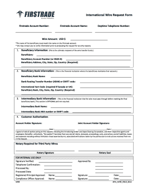 International Wire Request Form