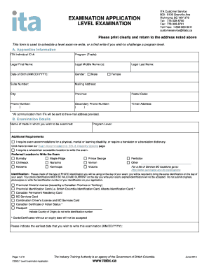 BC Level Examination Application