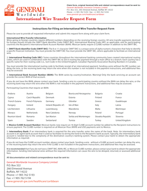 International Wire Transfer Request Form