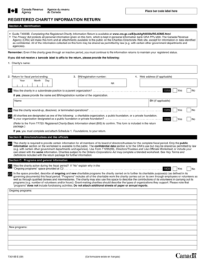 Canada Registered Charity Information Return