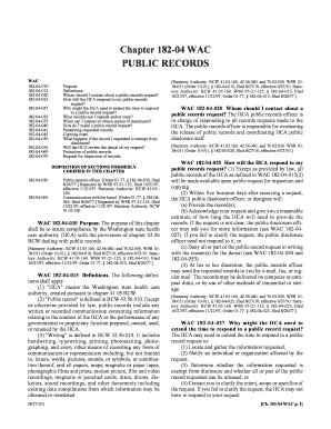 Washington State Public Records Request Form