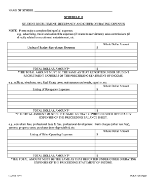 Student Recruitment Expenses Form