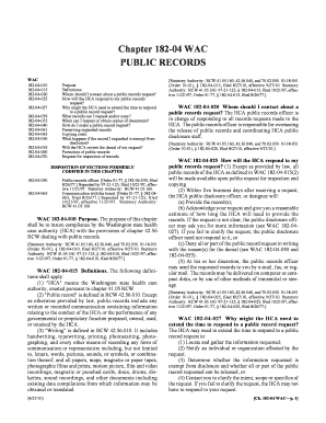 Washington Public Records Request Form